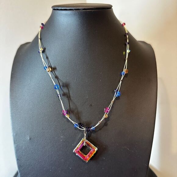 16" Swarovski crystal beads on wire,  with 925 stamped clasp necklace! - Picture 14 of 14